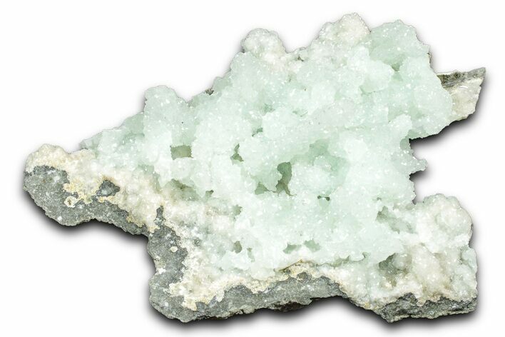 Sparkly Prehnite Pseudomorph After Laumontite - India #342412